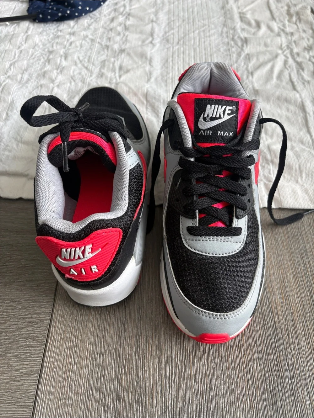 Nike Kids Air Max Sneakers in Black, Gray & Pink